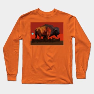 Bison Red Long Sleeve T-Shirt